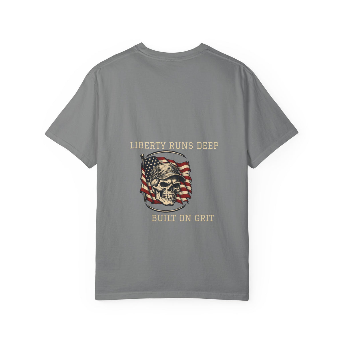 Liberty Runs Deep — Skull & Flag Comfort Colors® 1717 Tee