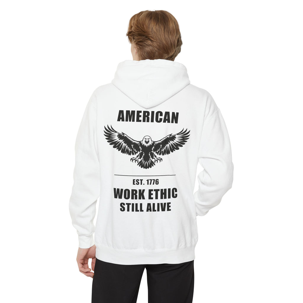 American Work Ethic Still Alive — Garment-Dyed Hoodie