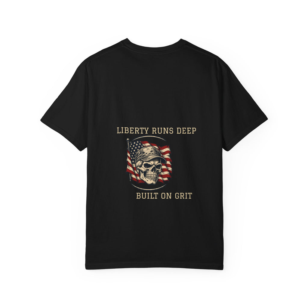 Liberty Runs Deep — Skull & Flag Comfort Colors® 1717 Tee