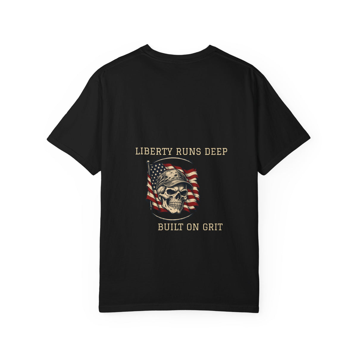 Liberty Runs Deep — Skull & Flag Comfort Colors® 1717 Tee