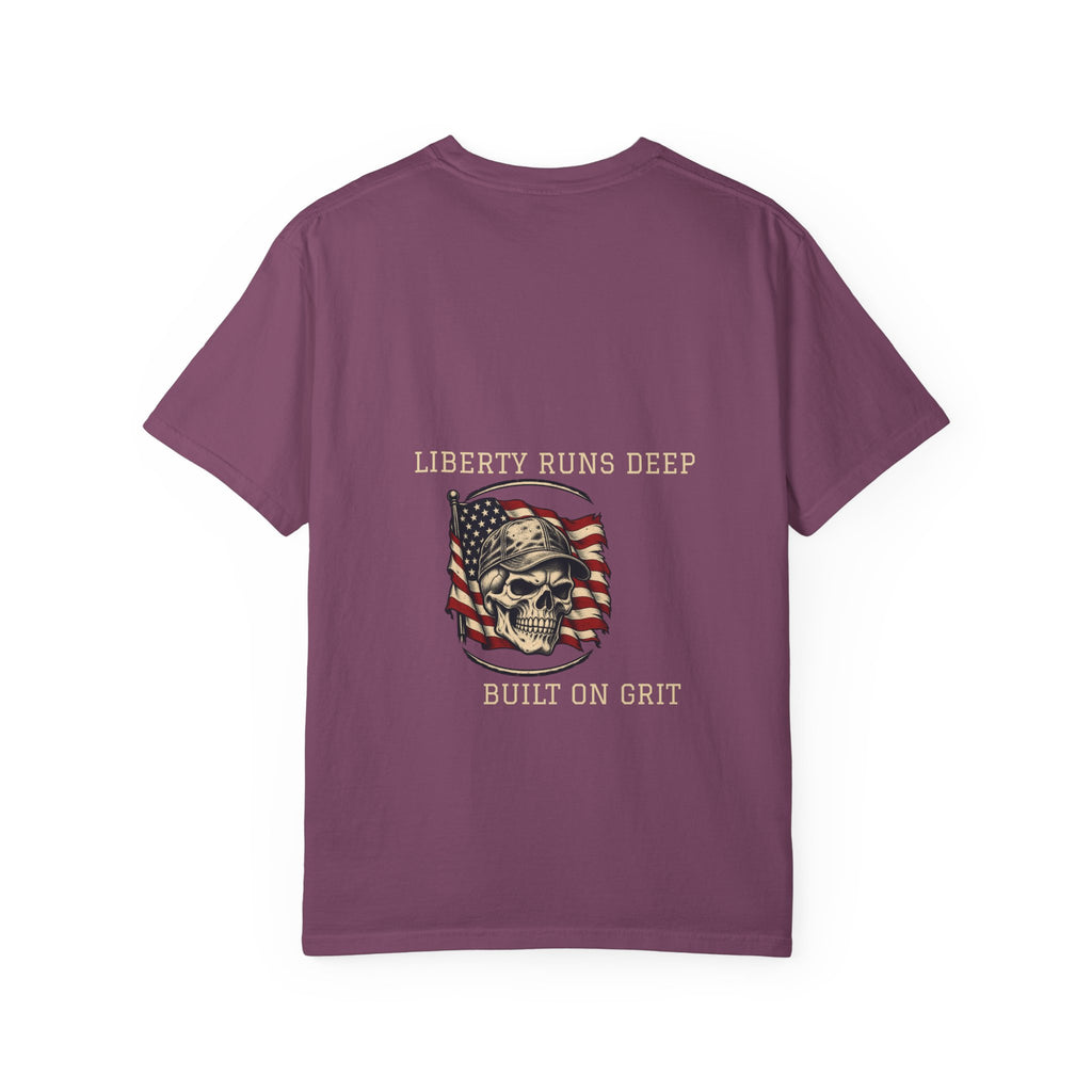 Liberty Runs Deep — Skull & Flag Comfort Colors® 1717 Tee