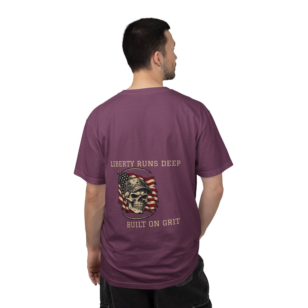 Liberty Runs Deep — Skull & Flag Comfort Colors® 1717 Tee