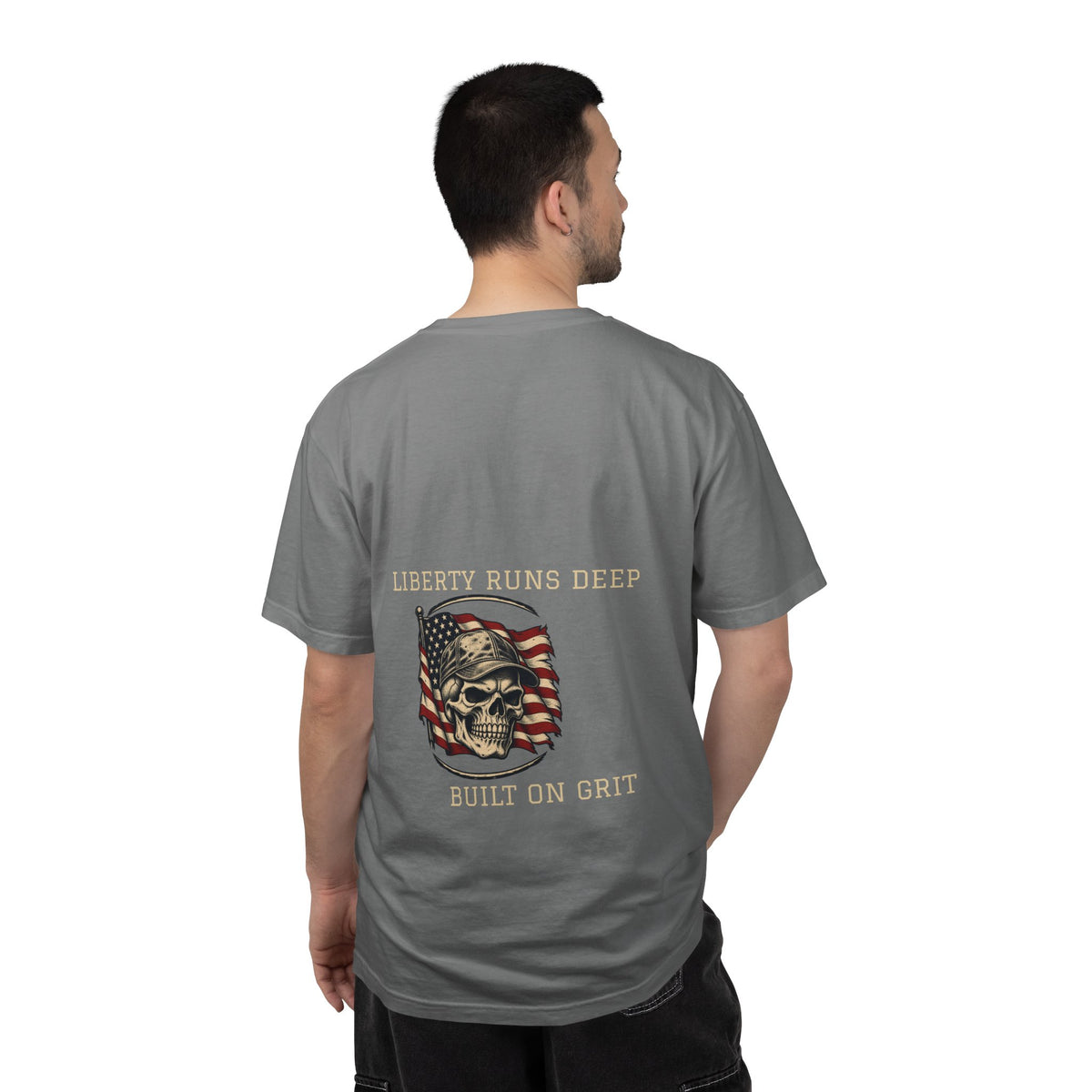 Liberty Runs Deep — Skull & Flag Comfort Colors® 1717 Tee